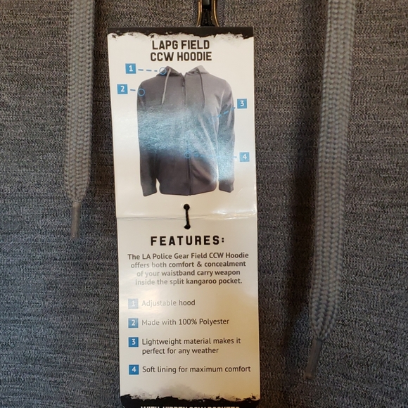 LA Police Gear Field CCW Hoodie- NWT - Picture 4 of 8